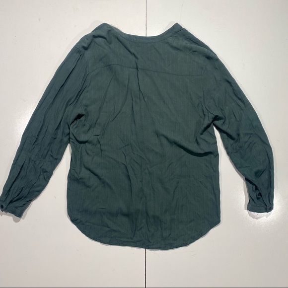 Rabens Saloner Green Emma Herringbone Classic Soft  Button Down Woman’s Shirt S - Picture 2 of 10